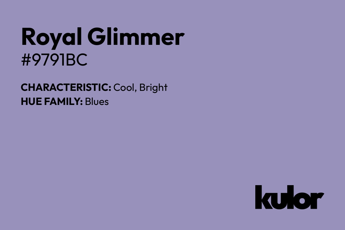 Royal Glimmer is a color with a HTML hex code of #9791bc.