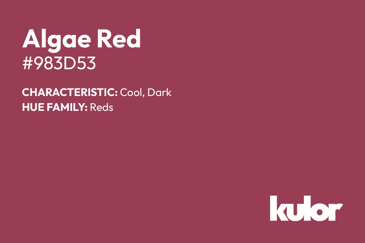 Algae Red is a color with a HTML hex code of #983d53.