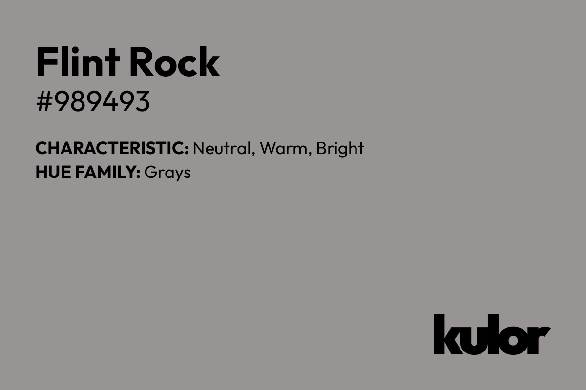 Flint Rock is a color with a HTML hex code of #989493.