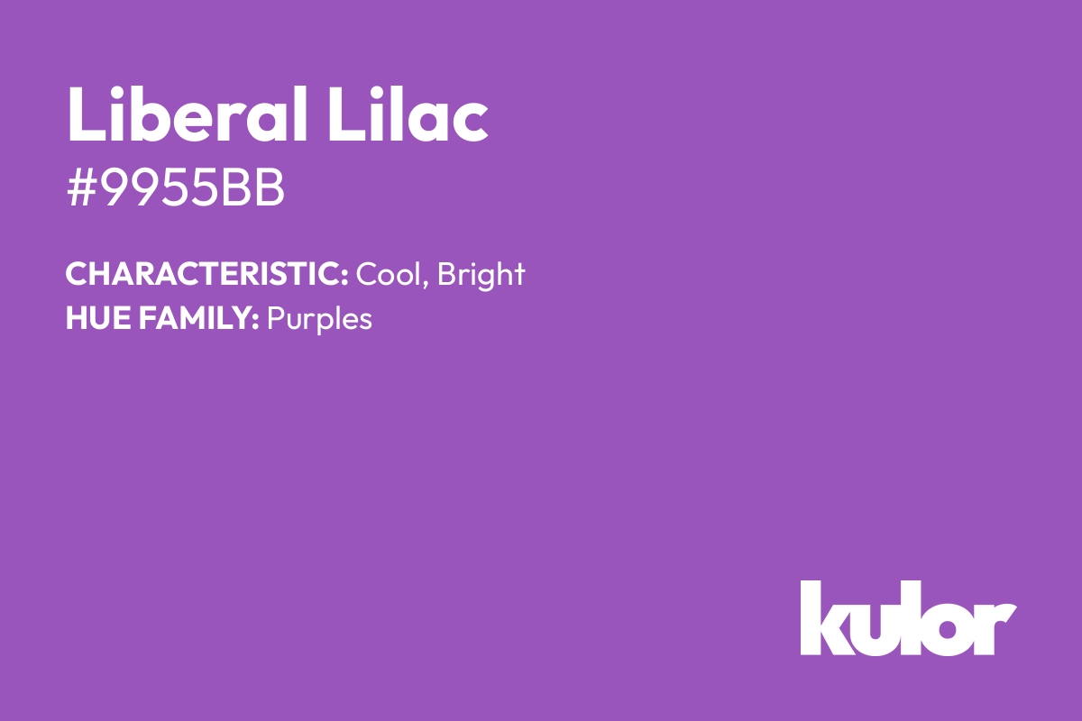 Liberal Lilac is a color with a HTML hex code of #9955bb.