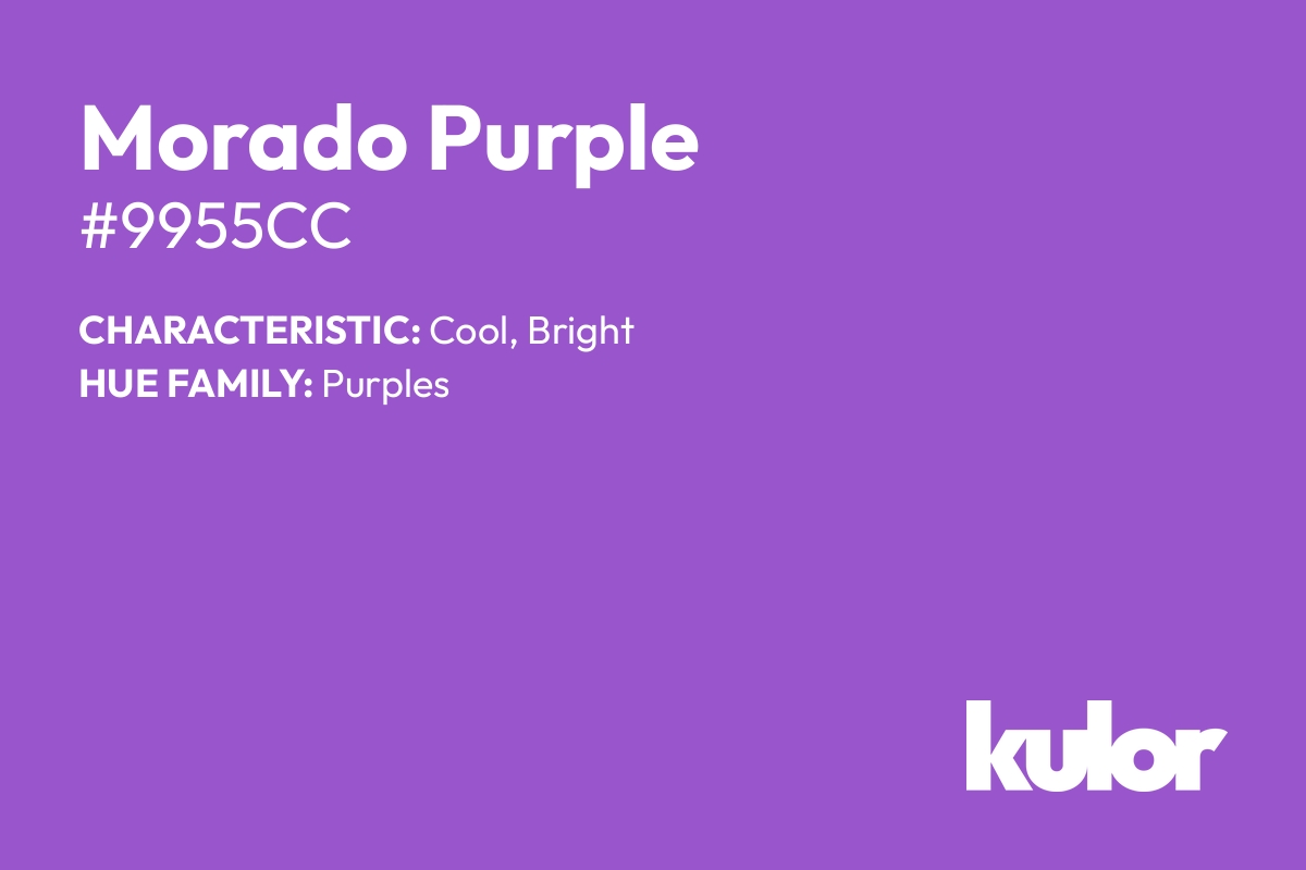 Morado Purple is a color with a HTML hex code of #9955cc.