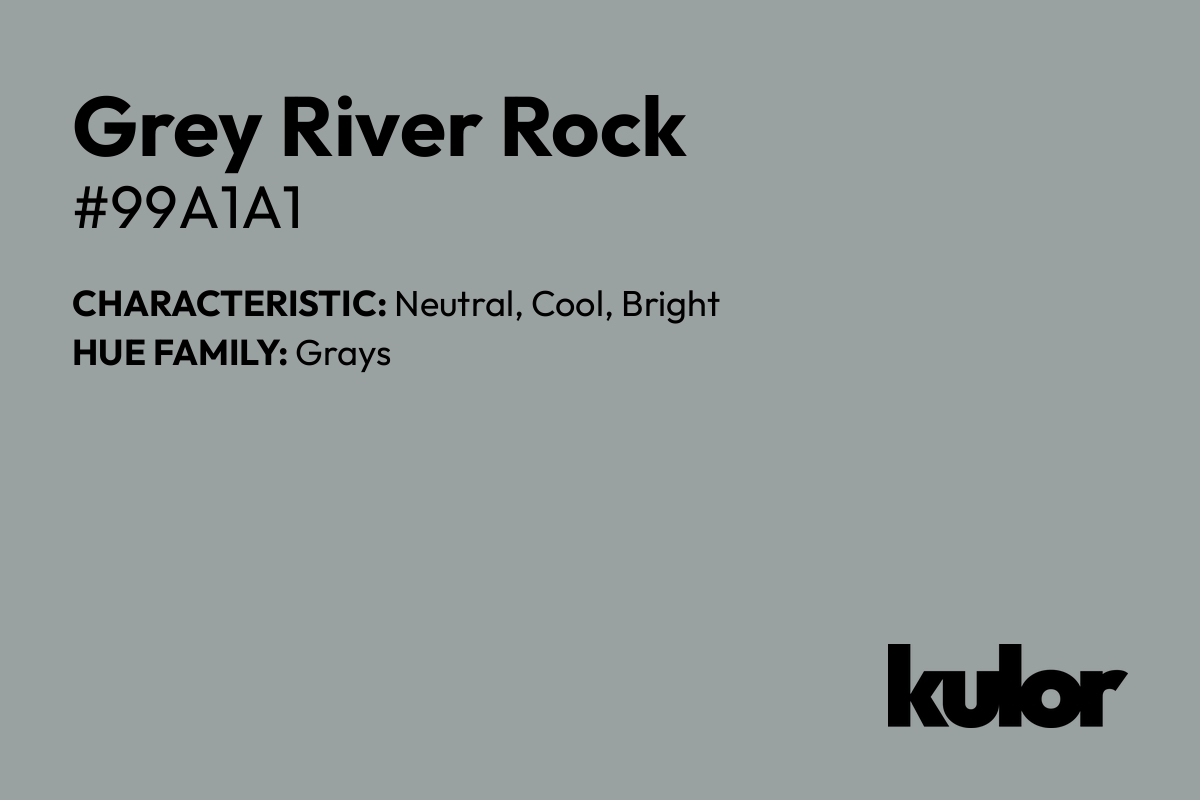 Grey River Rock is a color with a HTML hex code of #99a1a1.