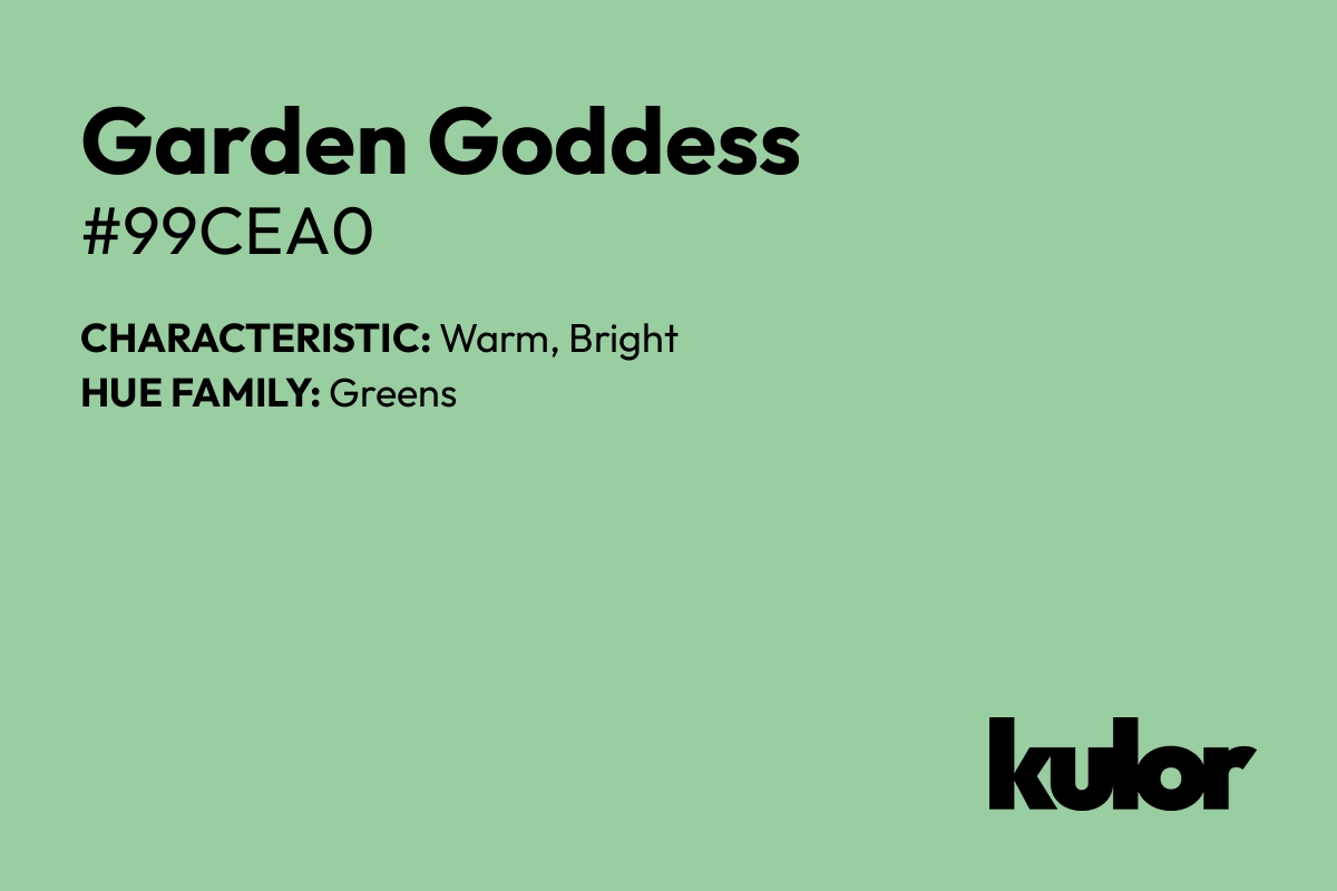 Garden Goddess is a color with a HTML hex code of #99cea0.