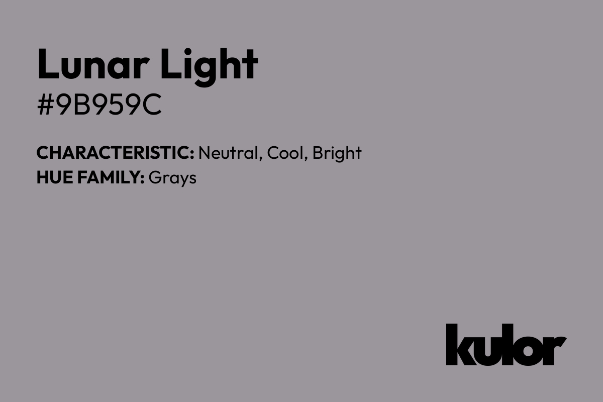 Lunar Light is a color with a HTML hex code of #9b959c.