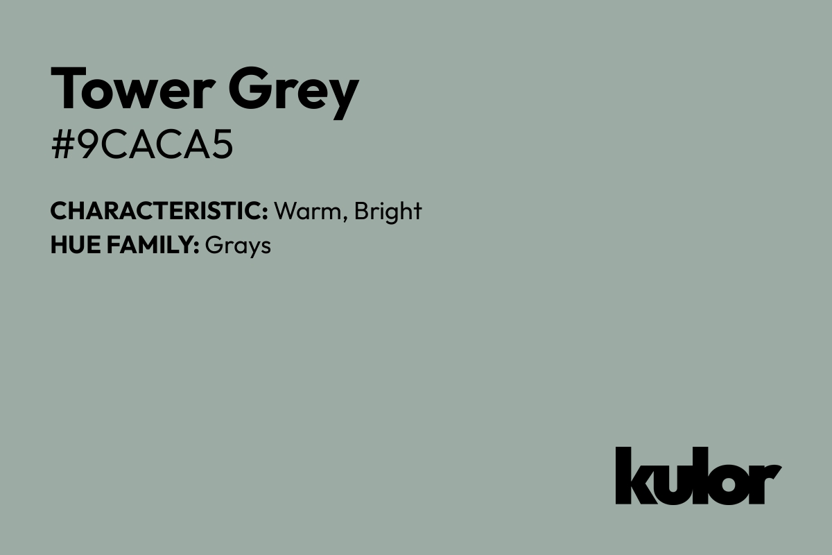 Tower Grey is a color with a HTML hex code of #9caca5.