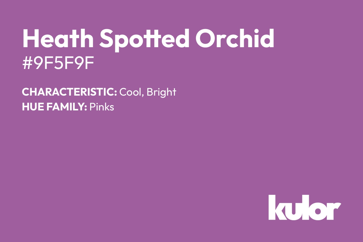 Heath Spotted Orchid is a color with a HTML hex code of #9f5f9f.