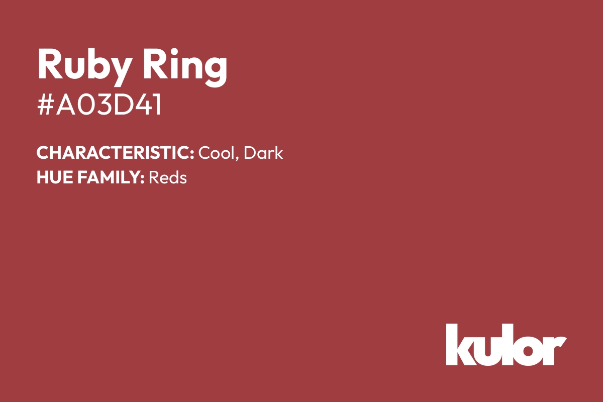 Ruby Ring is a color with a HTML hex code of #a03d41.