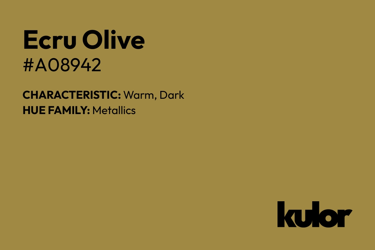 Ecru Olive is a color with a HTML hex code of #a08942.