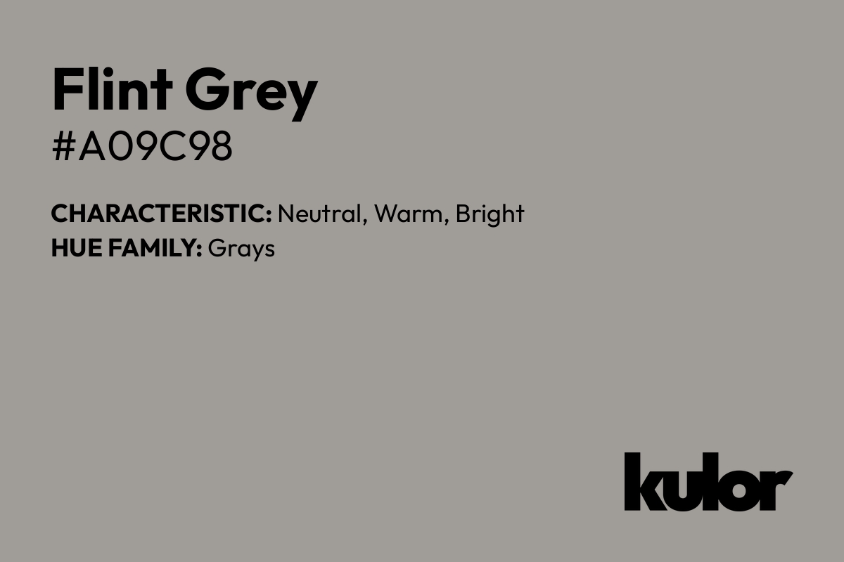 Flint Grey is a color with a HTML hex code of #a09c98.