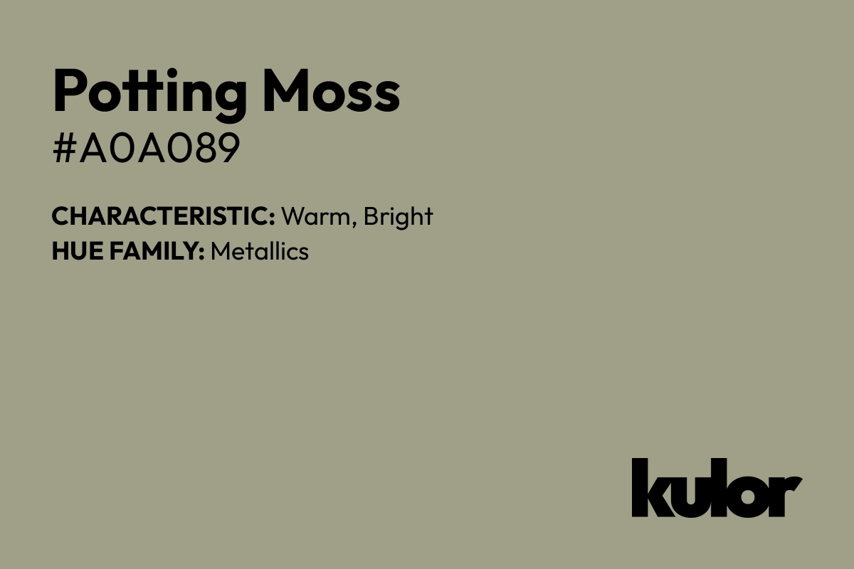 Potting Moss is a color with a HTML hex code of #a0a089.