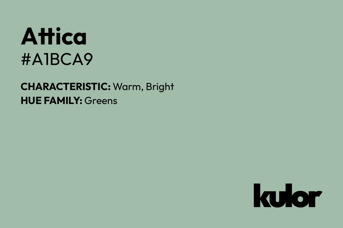 Attica is a color with a HTML hex code of #a1bca9.