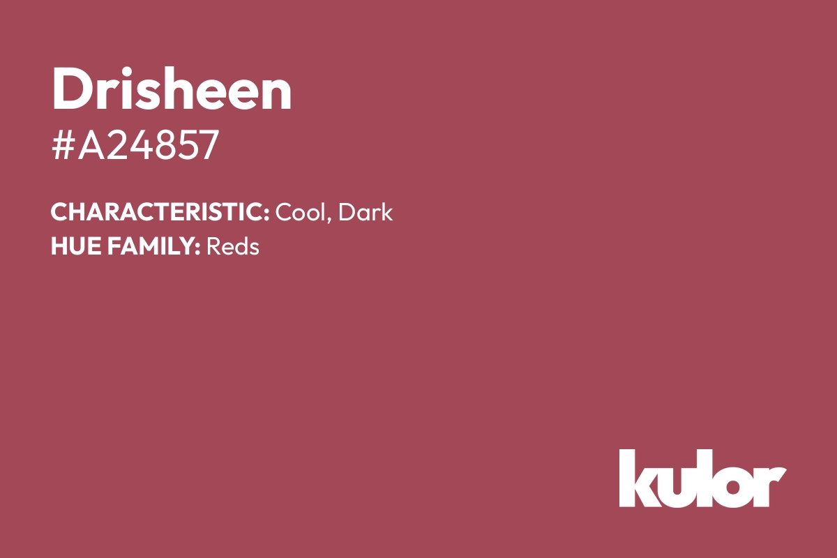 Drisheen is a color with a HTML hex code of #a24857.