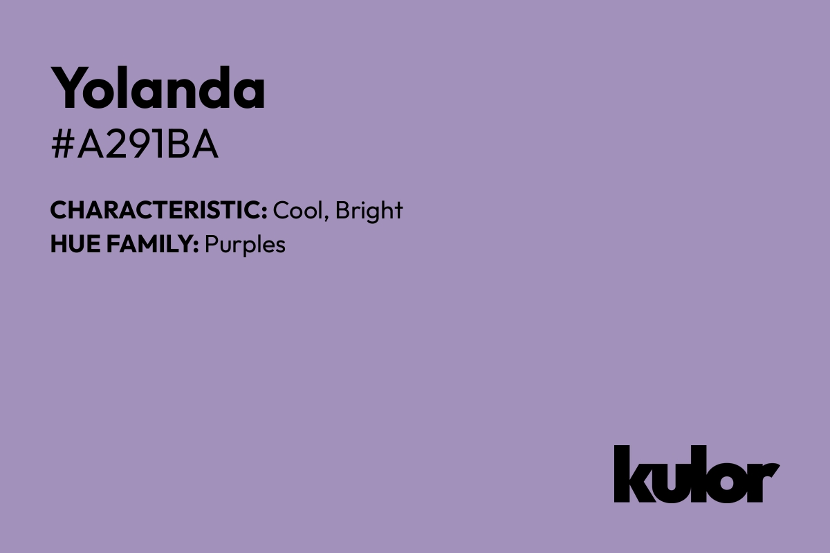 Yolanda is a color with a HTML hex code of #a291ba.