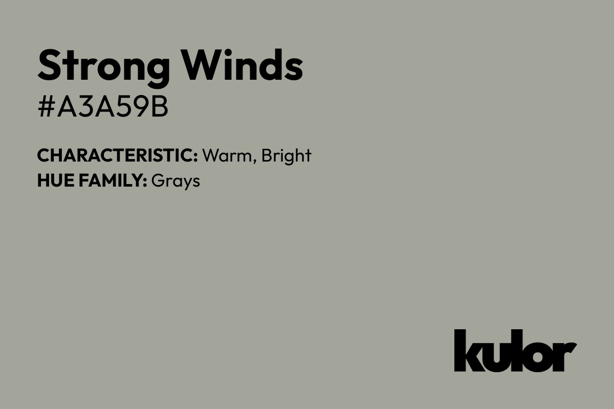 Strong Winds is a color with a HTML hex code of #a3a59b.