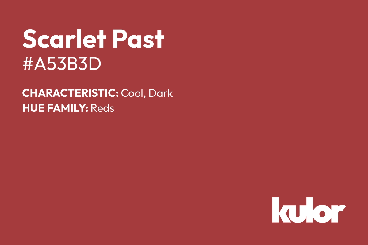 Scarlet Past is a color with a HTML hex code of #a53b3d.