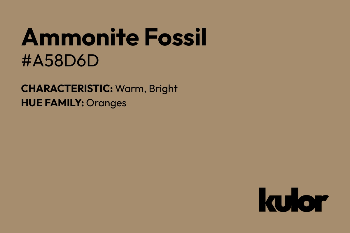 Ammonite Fossil is a color with a HTML hex code of #a58d6d.