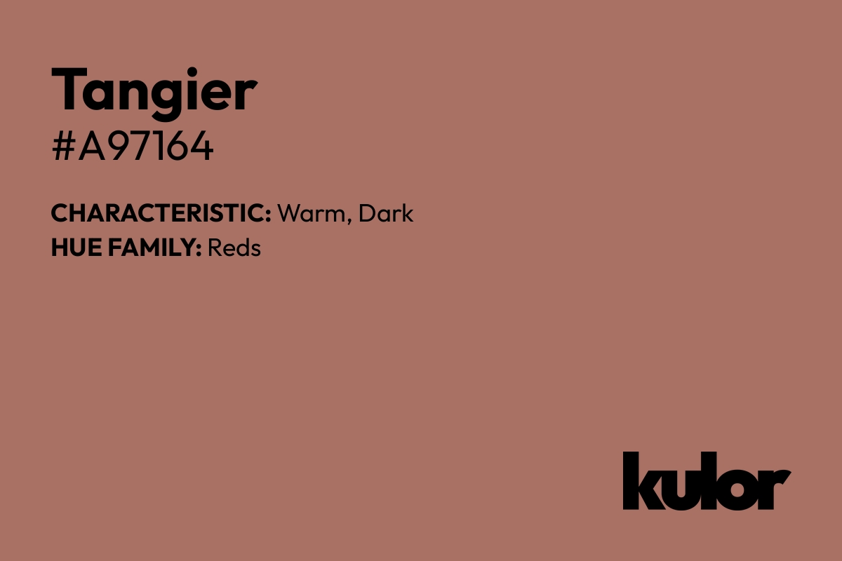 Tangier is a color with a HTML hex code of #a97164.