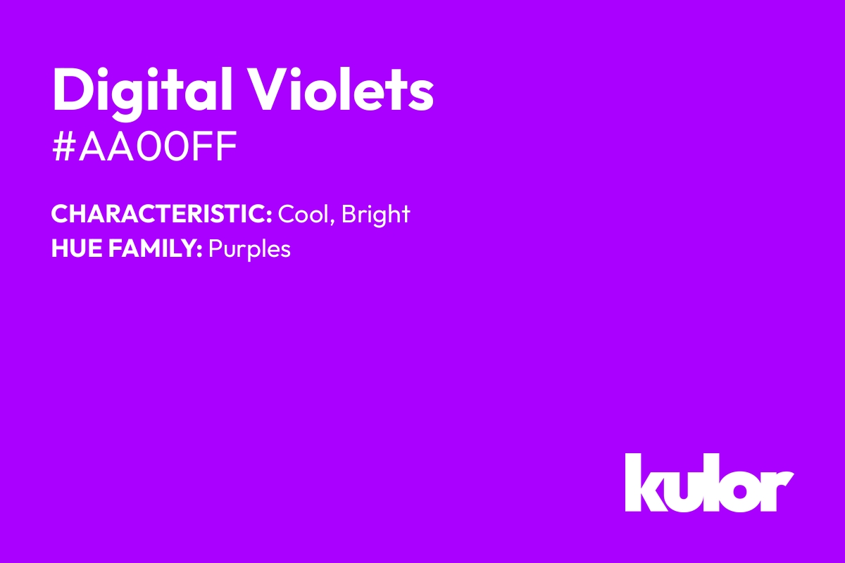 Digital Violets is a color with a HTML hex code of #aa00ff.