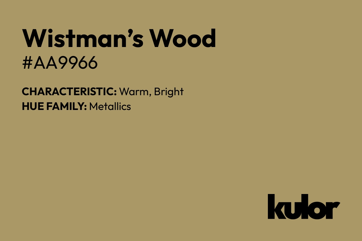 Wistman’s Wood is a color with a HTML hex code of #aa9966.