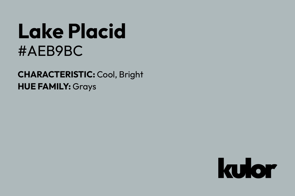 Lake Placid is a color with a HTML hex code of #aeb9bc.