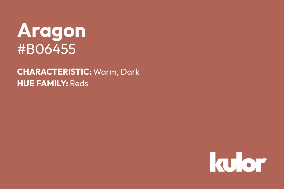 Aragon is a color with a HTML hex code of #b06455.