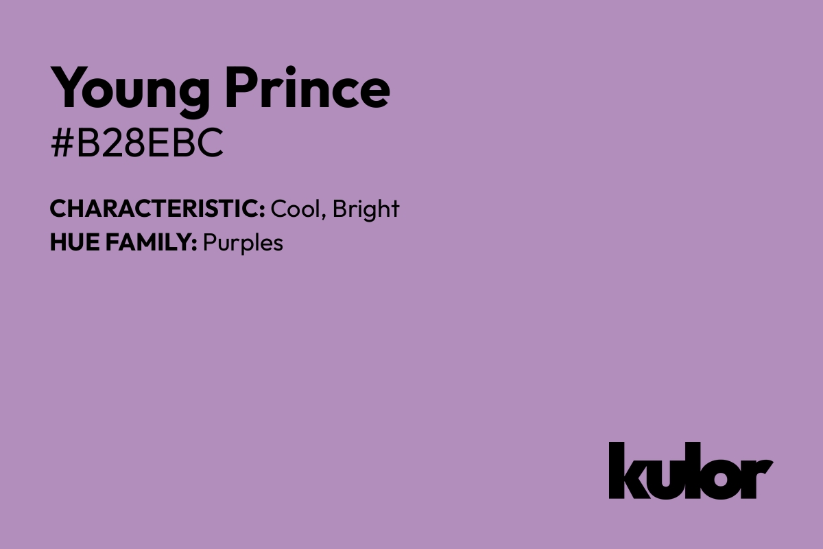 Young Prince is a color with a HTML hex code of #b28ebc.