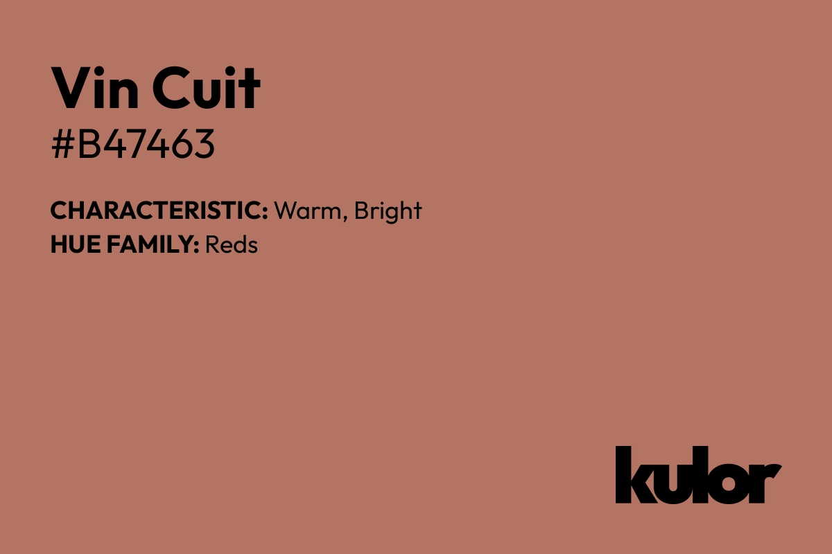 Vin Cuit is a color with a HTML hex code of #b47463.