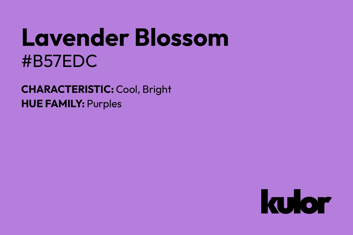 Lavender Blossom is a color with a HTML hex code of #b57edc.