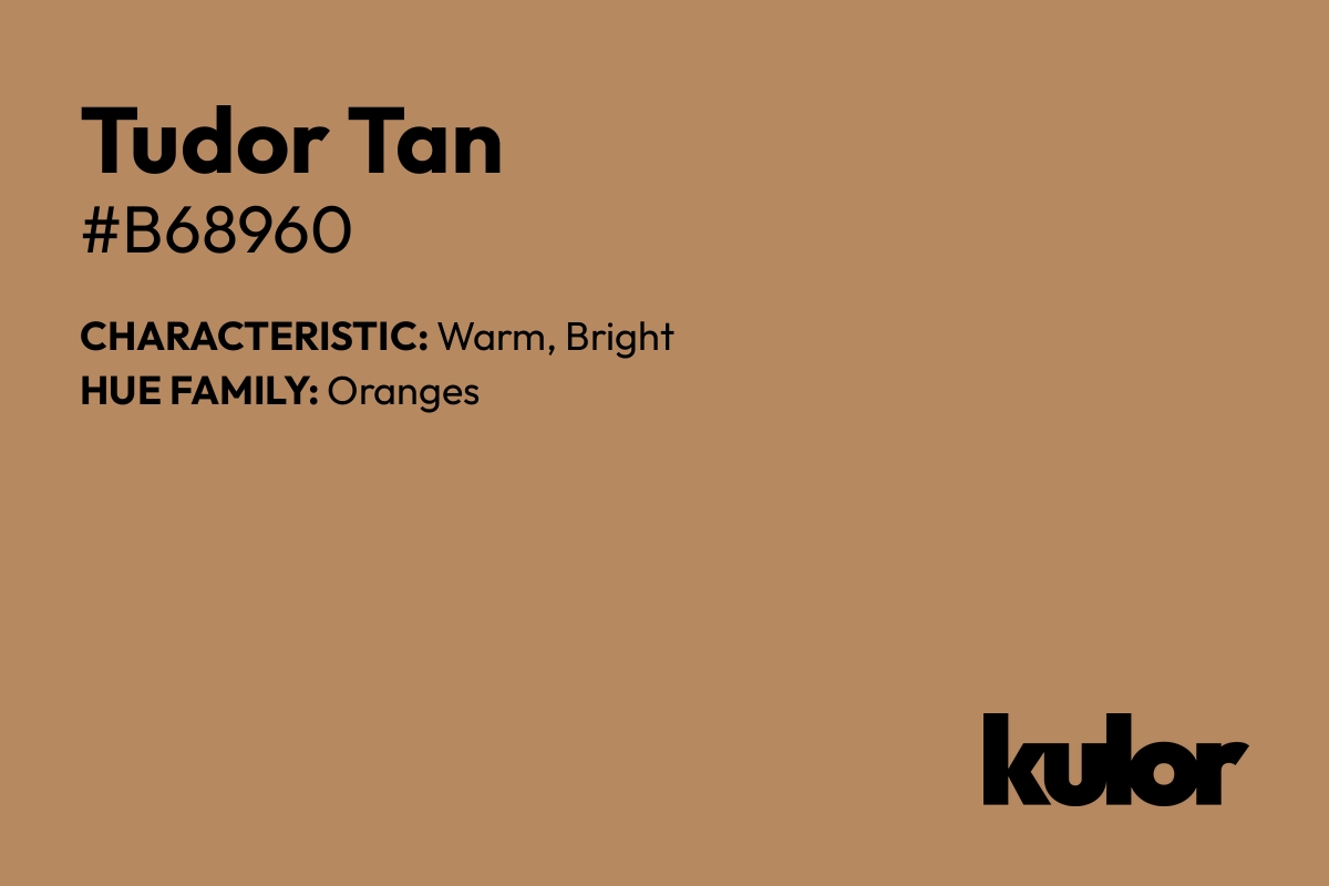 Tudor Tan is a color with a HTML hex code of #b68960.