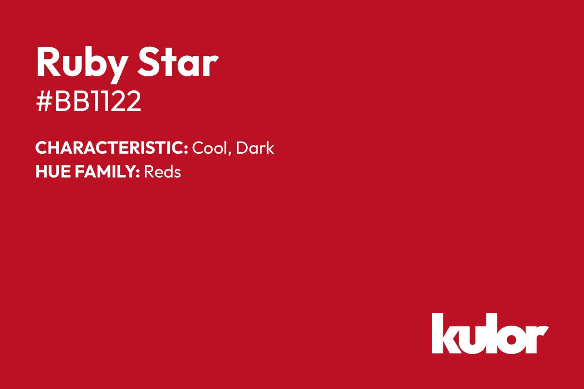 Ruby Star is a color with a HTML hex code of #bb1122.