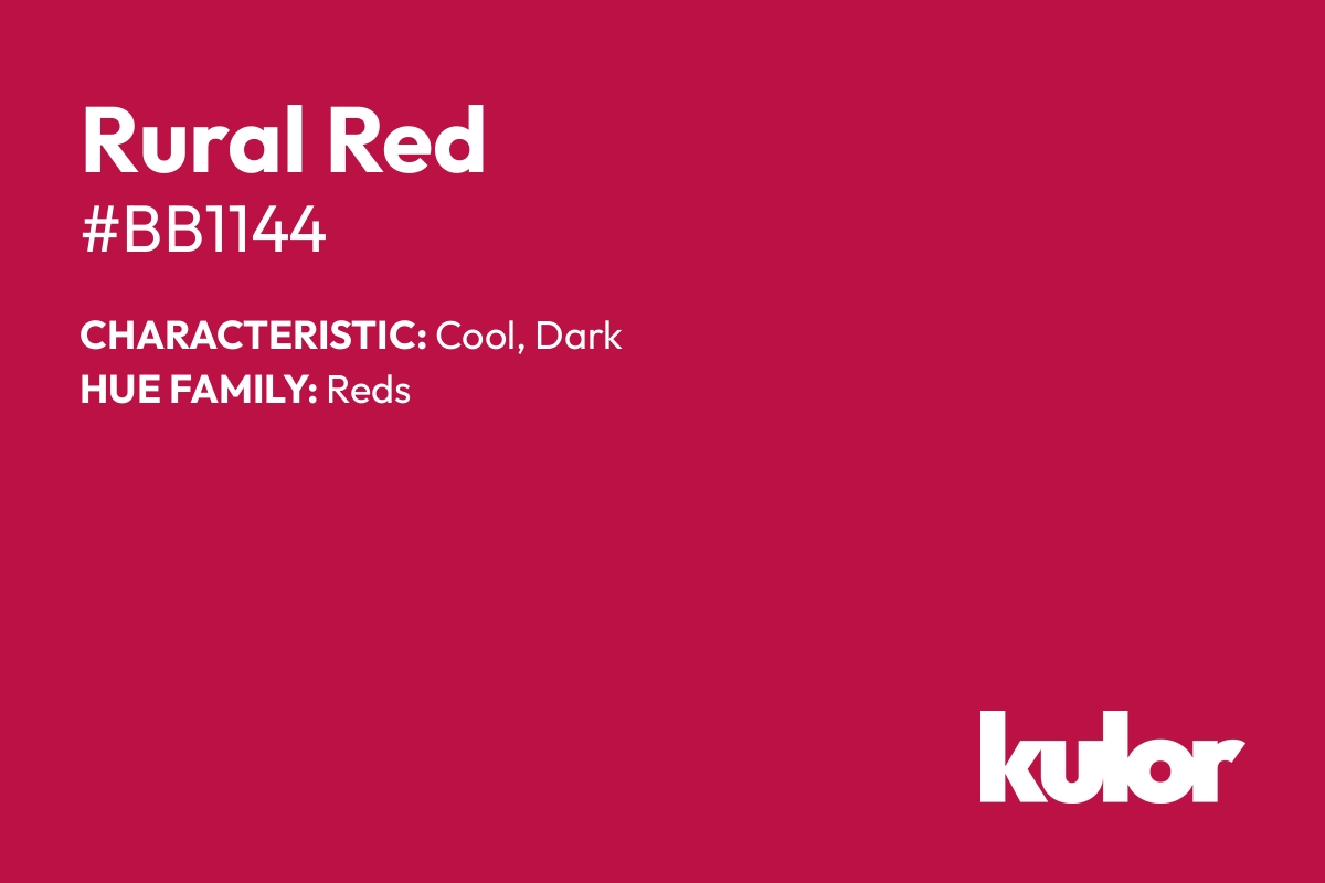 Rural Red is a color with a HTML hex code of #bb1144.