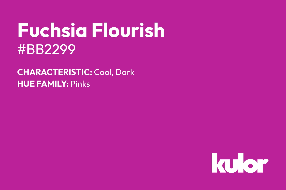 Fuchsia Flourish is a color with a HTML hex code of #bb2299.