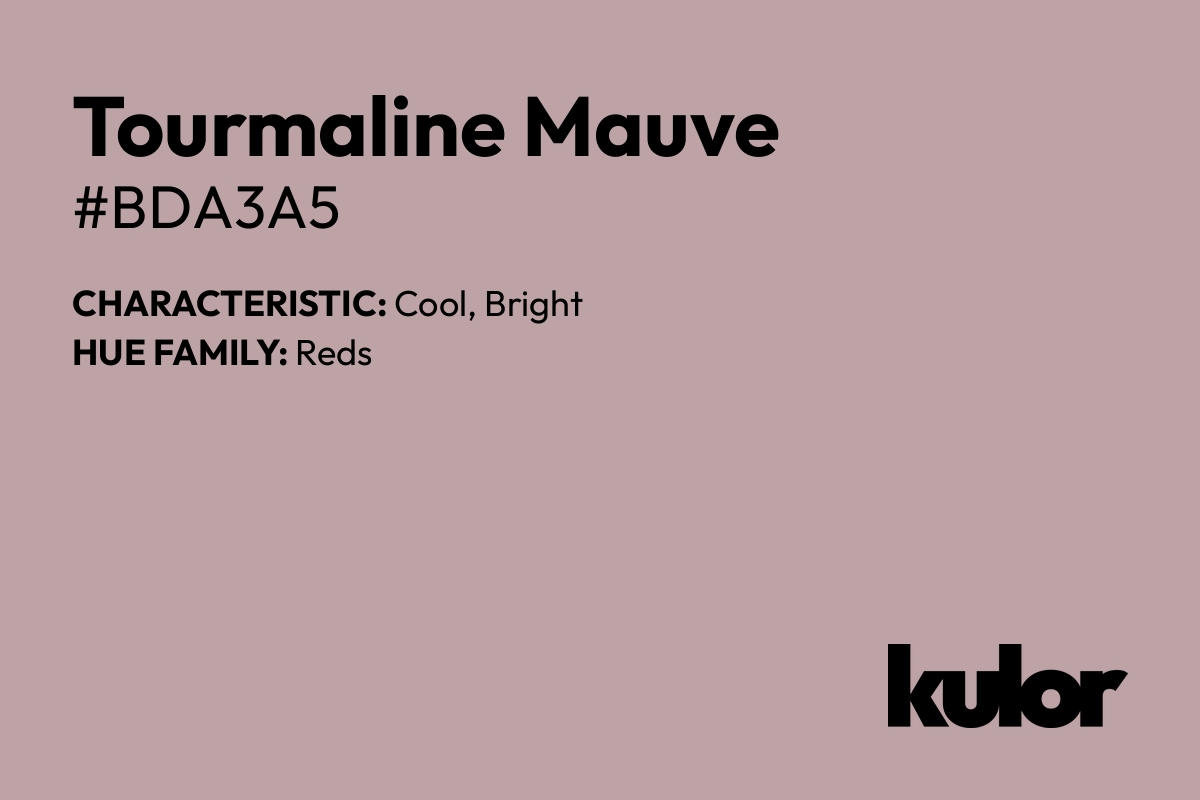 Tourmaline Mauve is a color with a HTML hex code of #bda3a5.