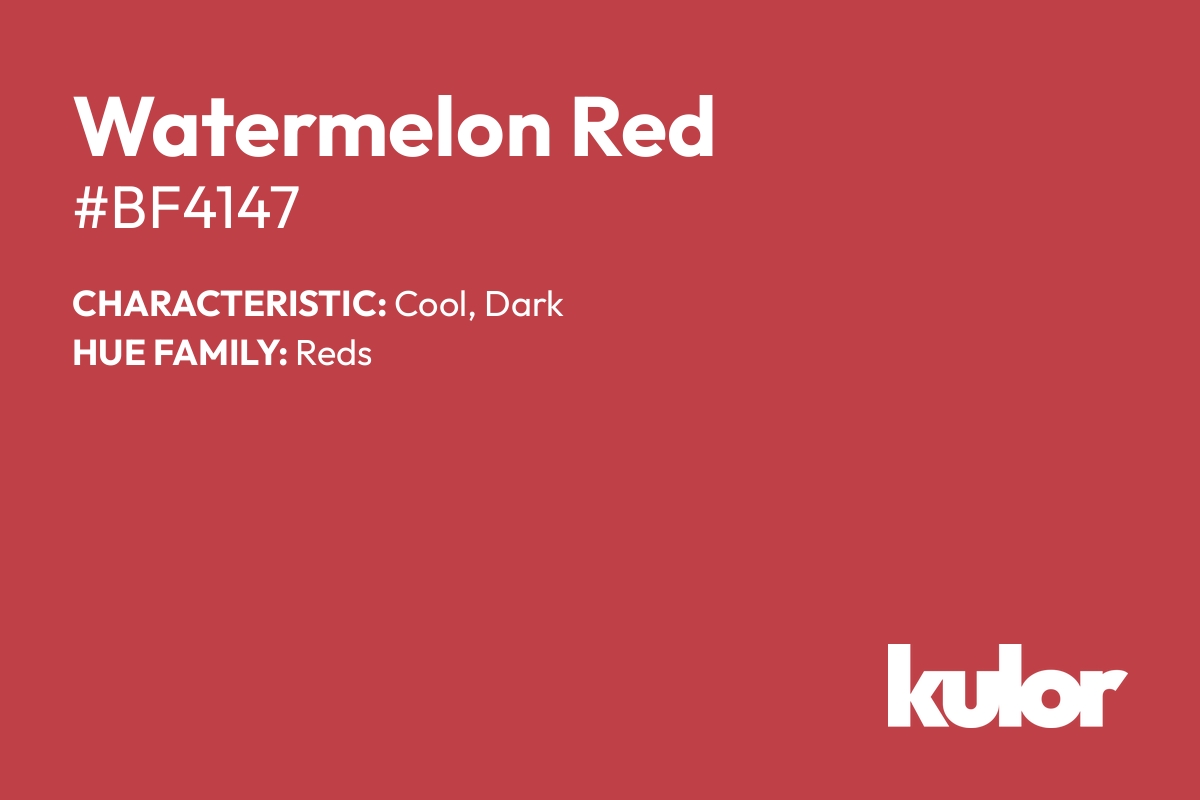 Watermelon Red is a color with a HTML hex code of #bf4147.