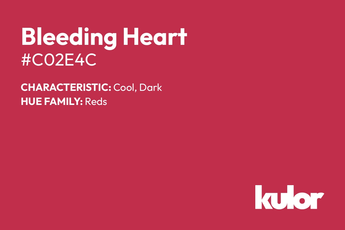 Bleeding Heart is a color with a HTML hex code of #c02e4c.