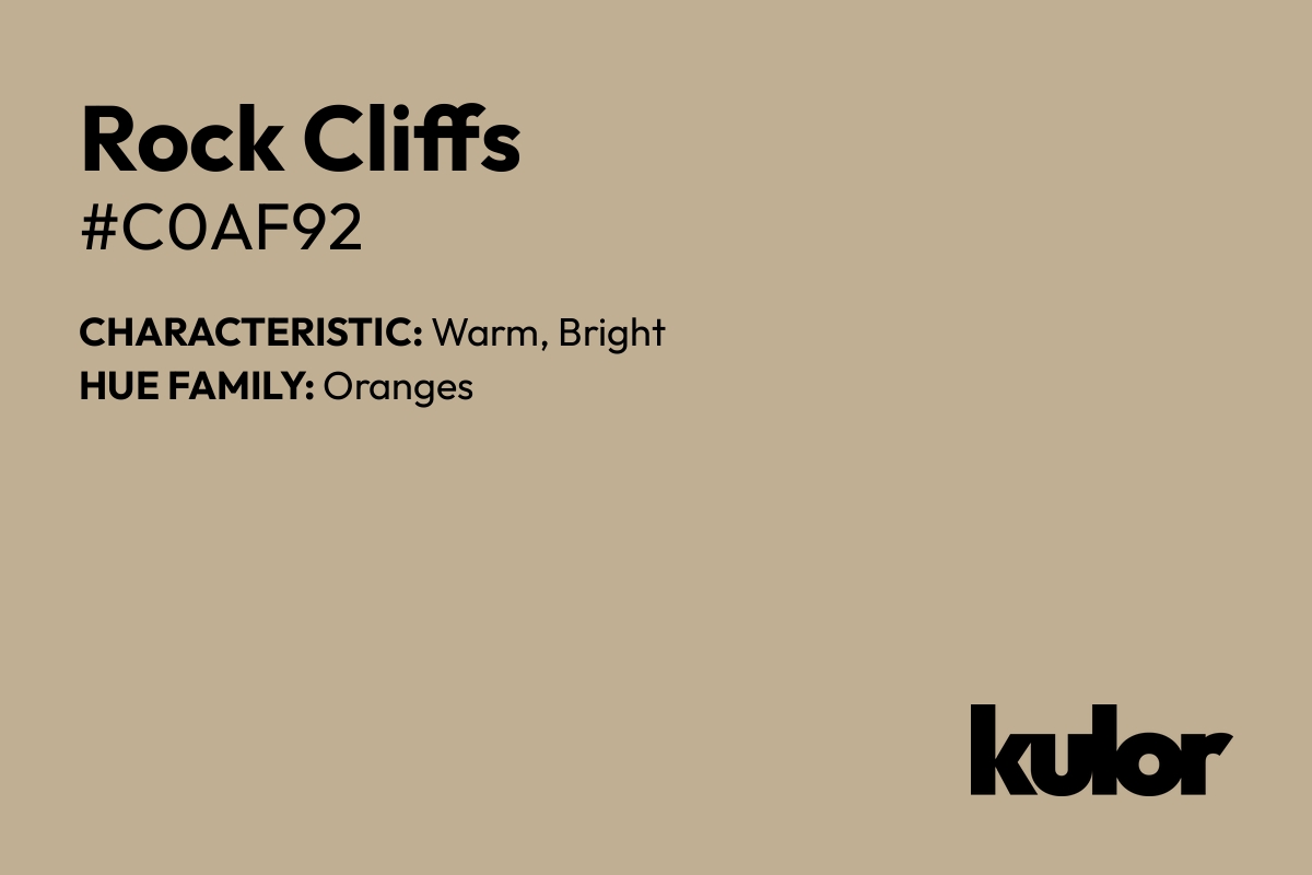 Rock Cliffs is a color with a HTML hex code of #c0af92.