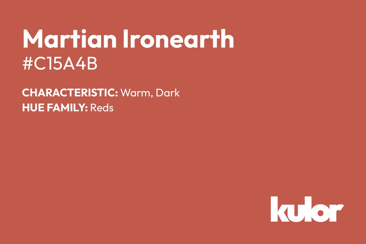 Martian Ironearth is a color with a HTML hex code of #c15a4b.