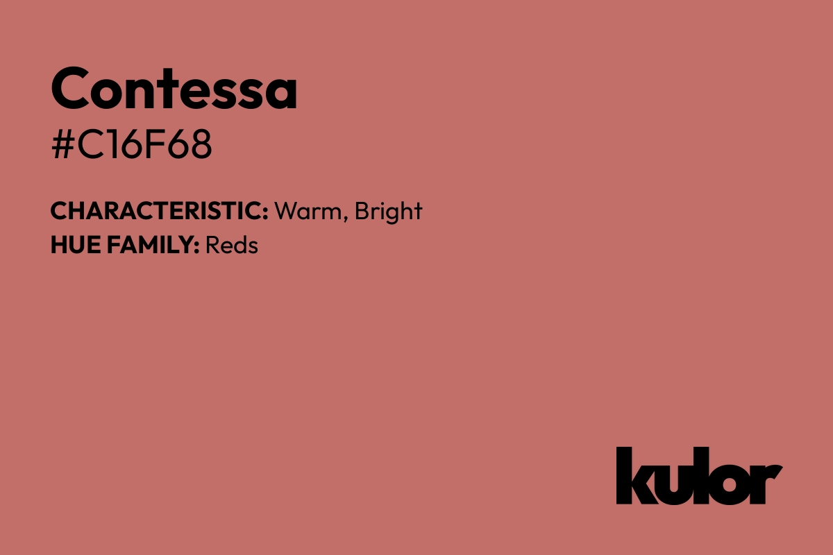 Contessa is a color with a HTML hex code of #c16f68.