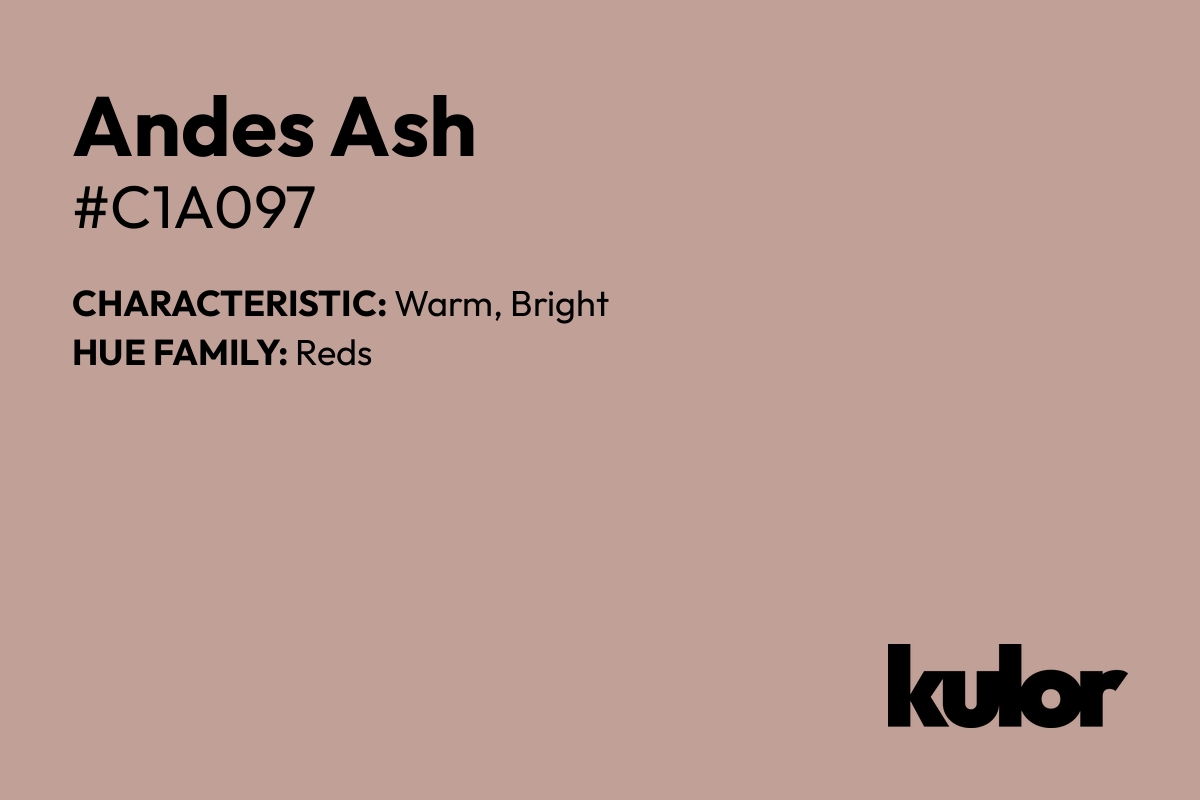 Andes Ash is a color with a HTML hex code of #c1a097.