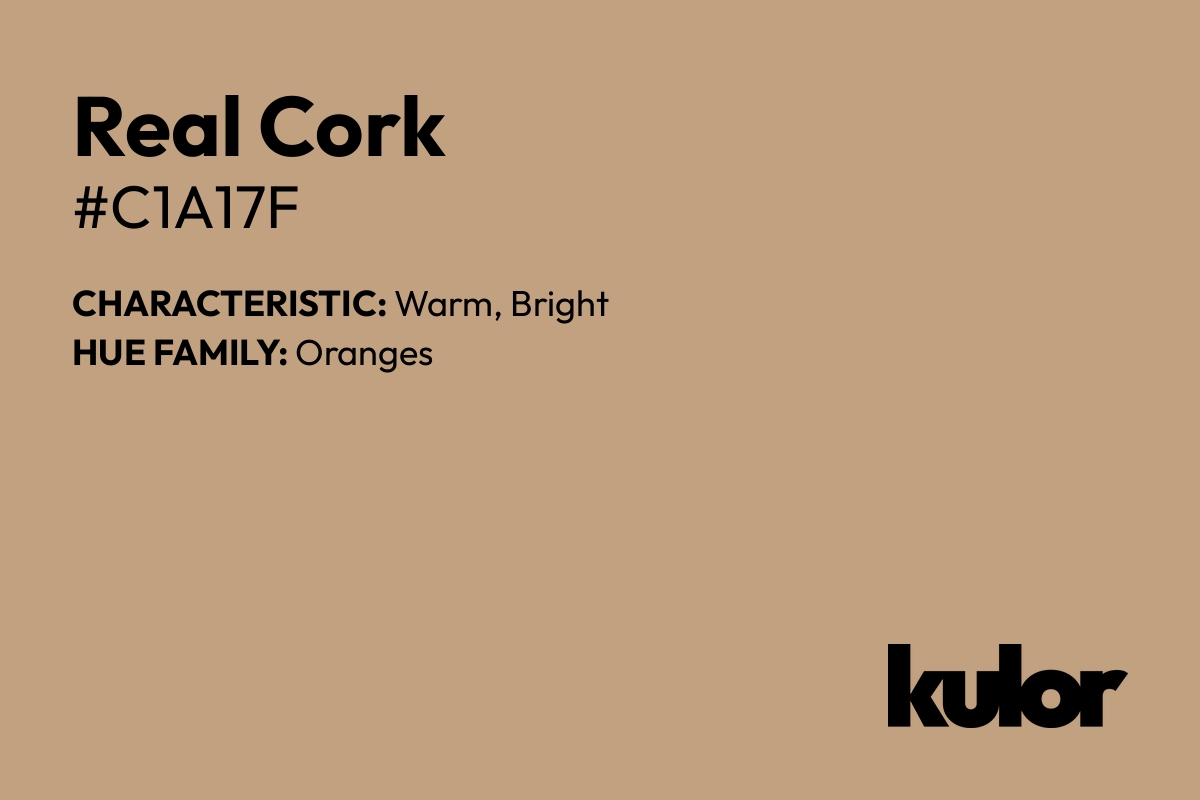 Real Cork is a color with a HTML hex code of #c1a17f.