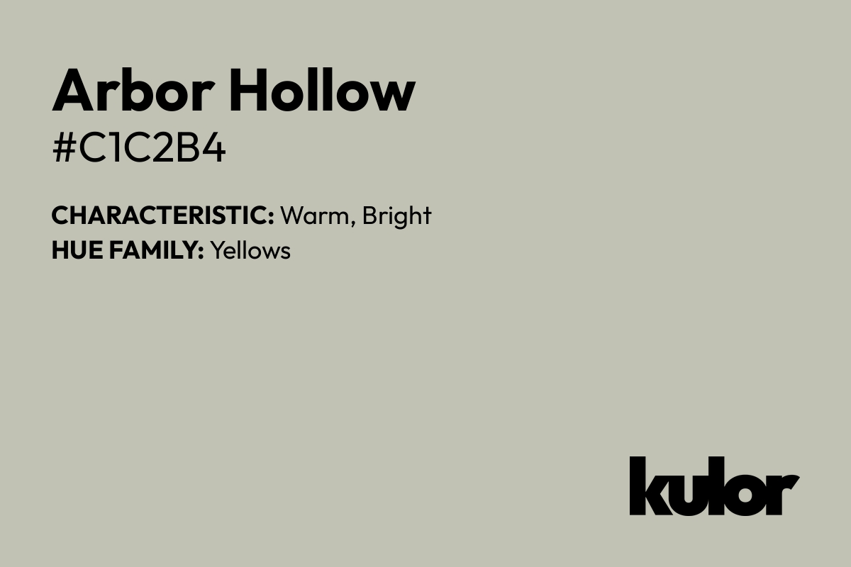 Arbor Hollow is a color with a HTML hex code of #c1c2b4.