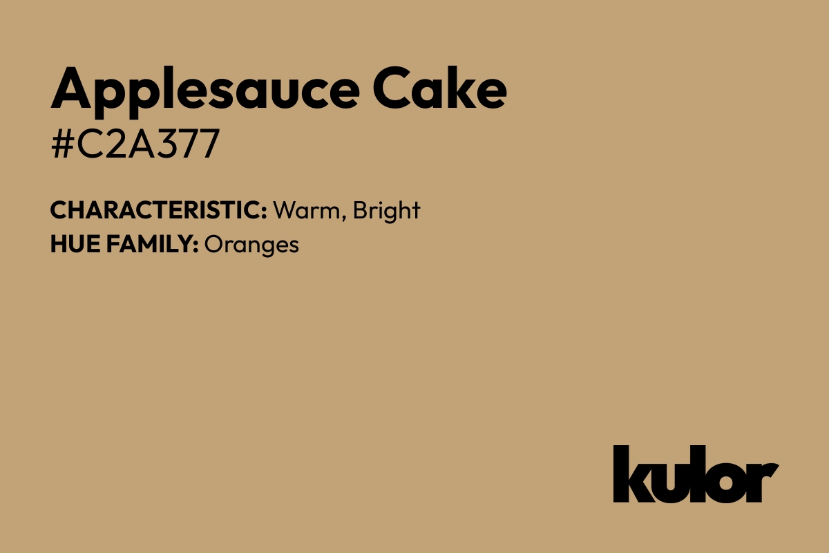 Applesauce Cake is a color with a HTML hex code of #c2a377.