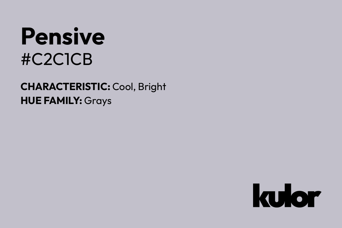 Pensive is a color with a HTML hex code of #c2c1cb.