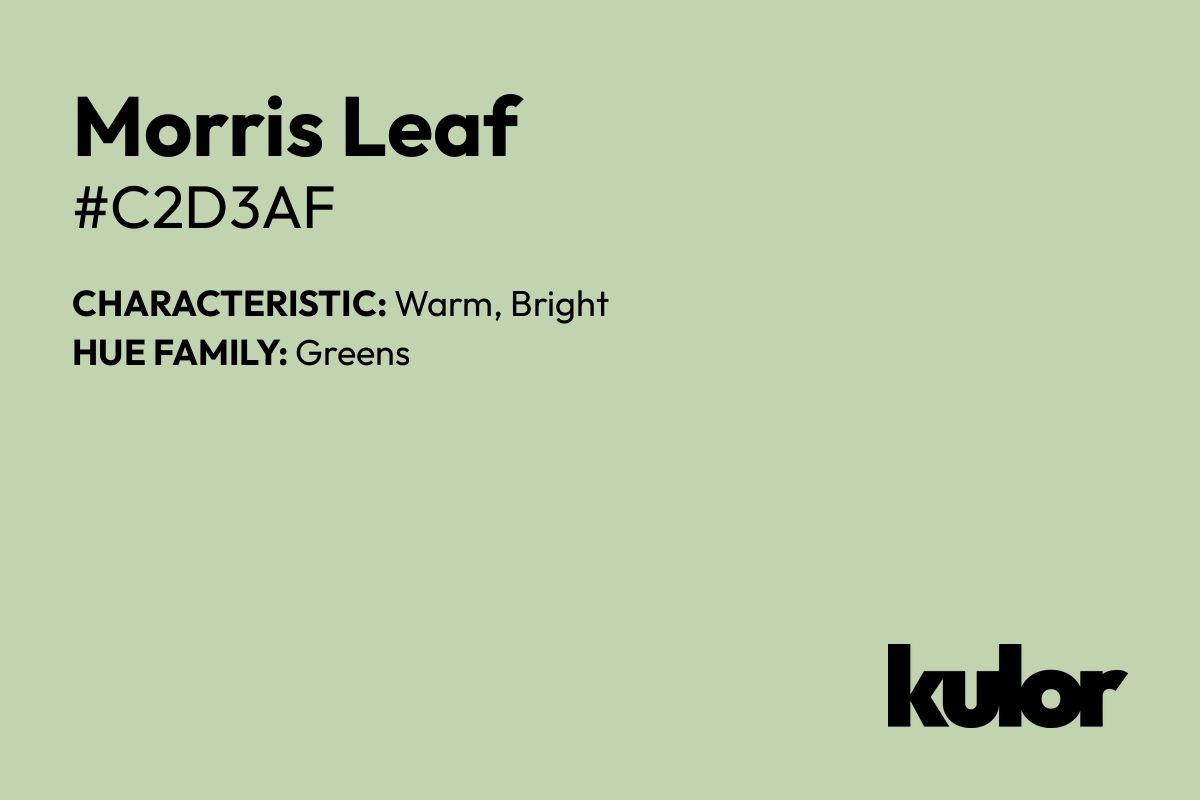 Morris Leaf is a color with a HTML hex code of #c2d3af.