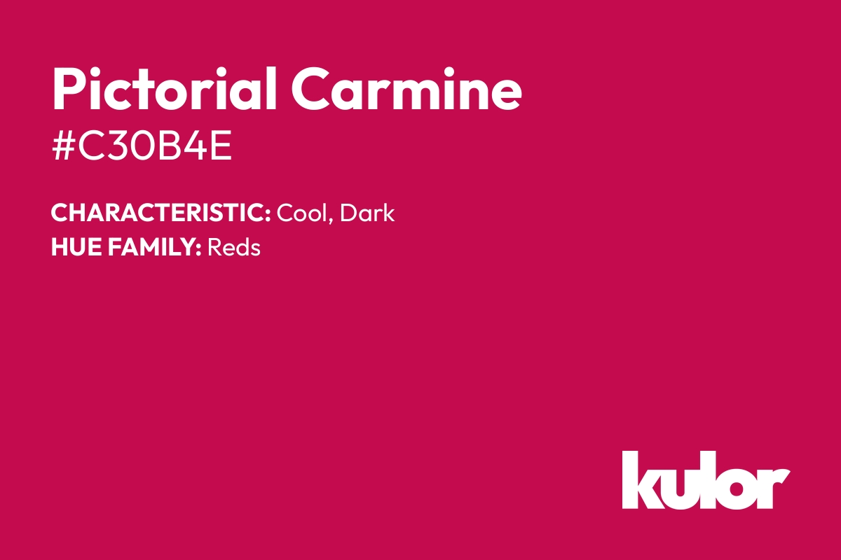 Pictorial Carmine is a color with a HTML hex code of #c30b4e.