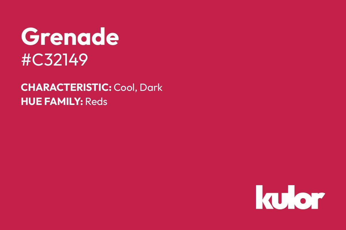 Grenade is a color with a HTML hex code of #c32149.