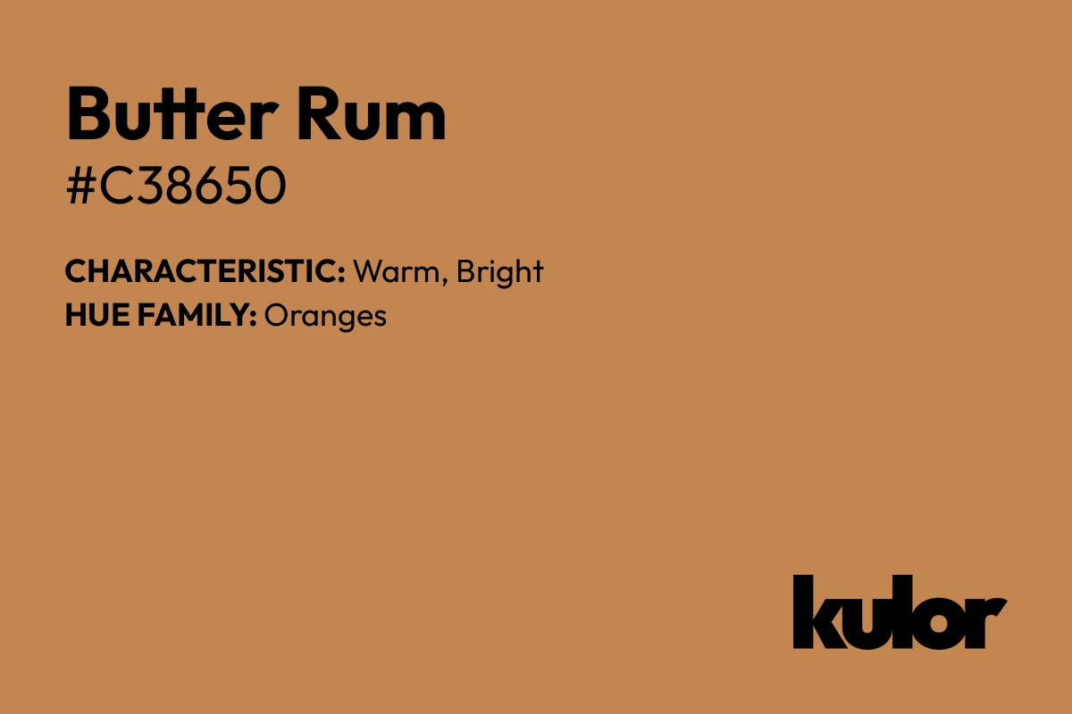 Butter Rum is a color with a HTML hex code of #c38650.