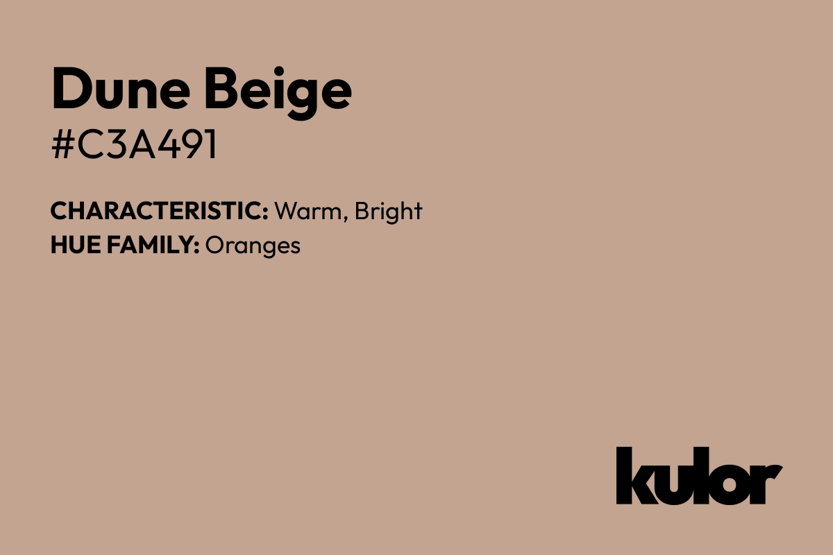 Dune Beige is a color with a HTML hex code of #c3a491.