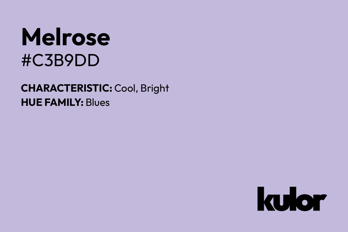 Melrose is a color with a HTML hex code of #c3b9dd.