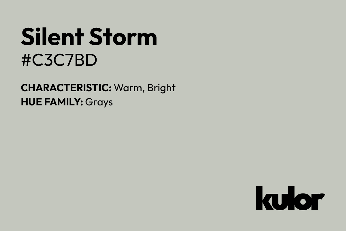 Silent Storm is a color with a HTML hex code of #c3c7bd.